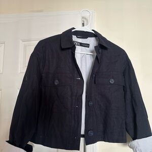 Zara Black Utility Jacket